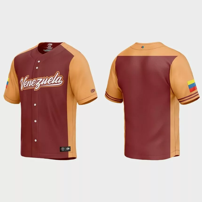Venezuela Baseball 2023 World Baseball Classic Jersey – Burgundy