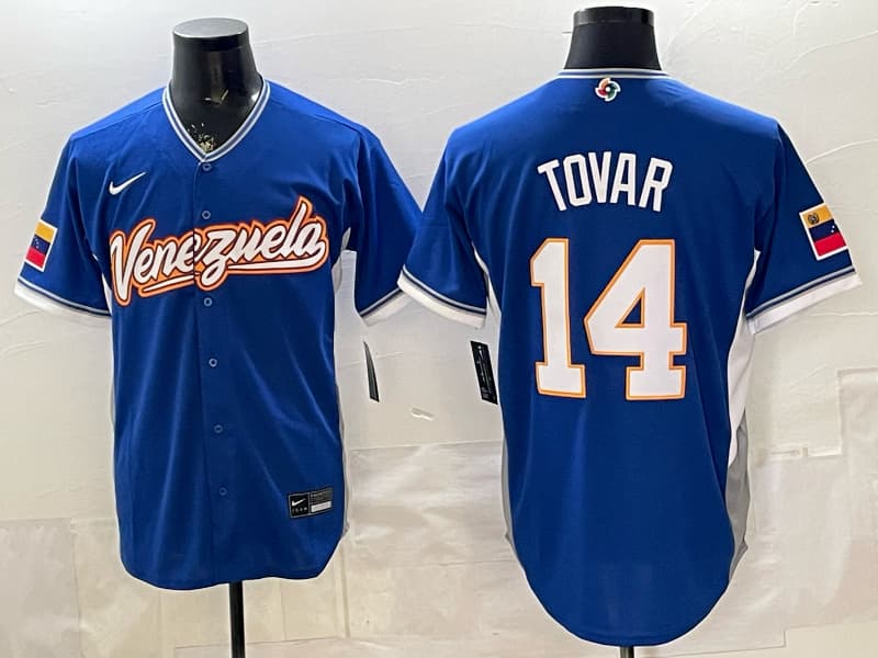 Venezuela Baseball Nike 2026  Baseball Jersey  14 TOVAR