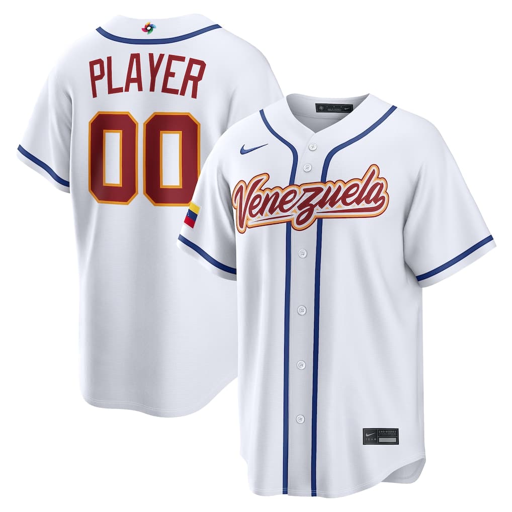 Venezuela Baseball Nike 2026 World Baseball Classic Home Pick-A-Player Jersey - White