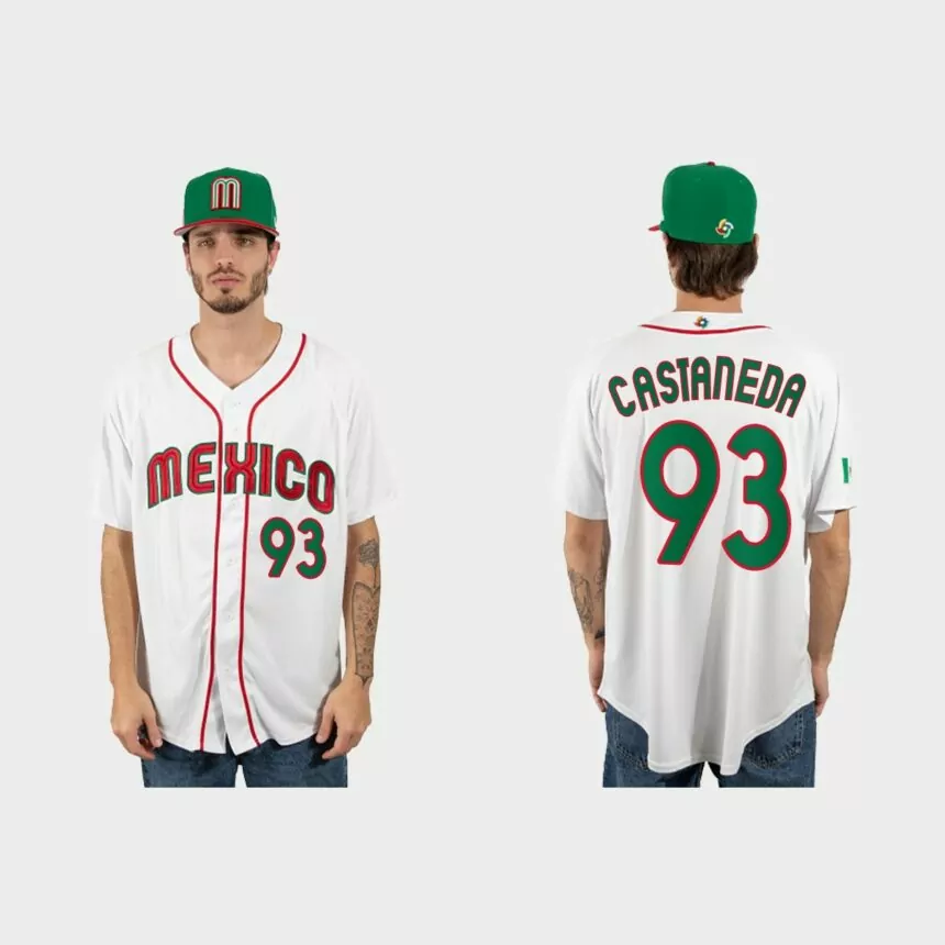 Victor Castaneda Mexico Baseball 2023 World Baseball Classic Jersey – White