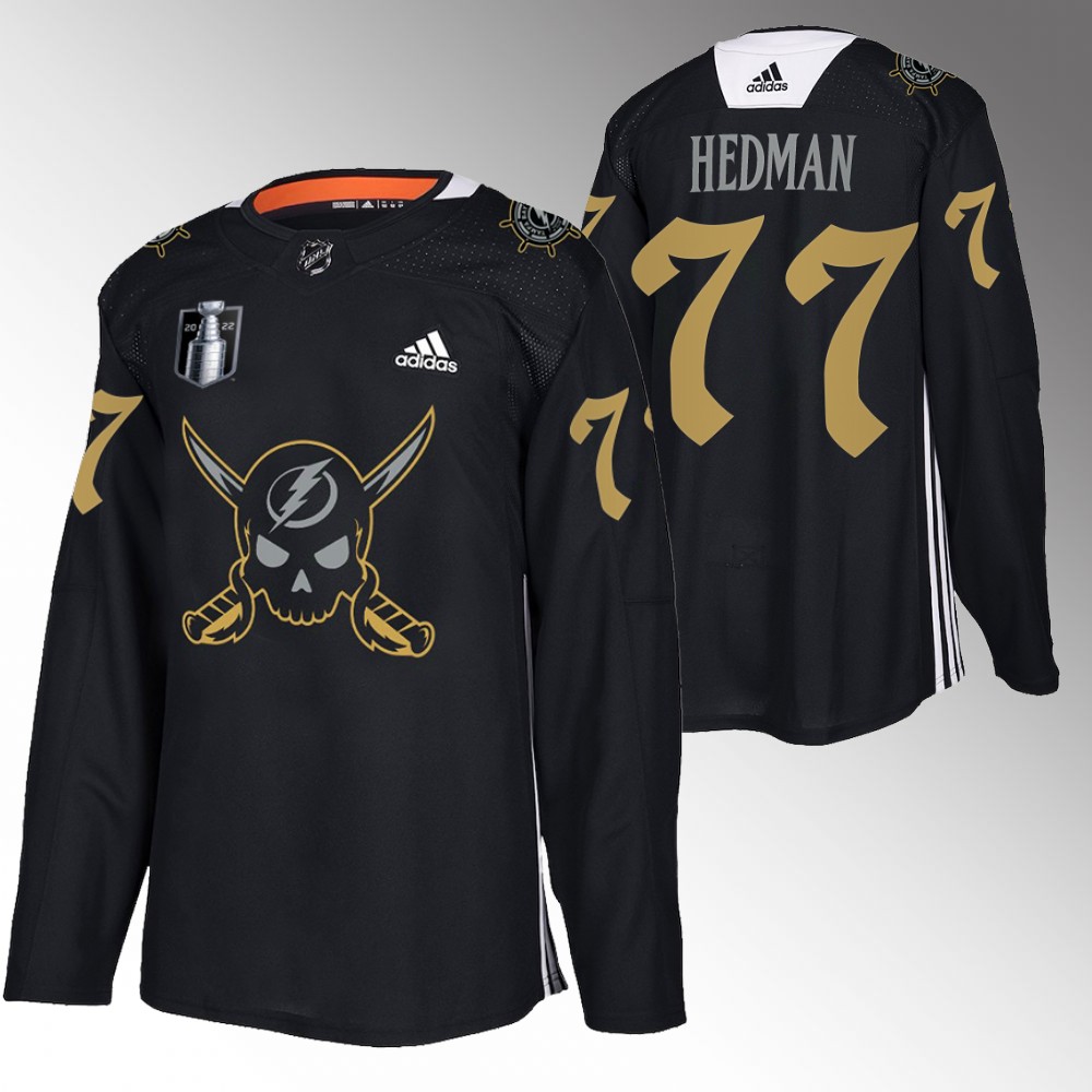 Victor Hedman Tampa Bay Lightning 2022 Conference Finals Black Jersey Gasparilla inspired