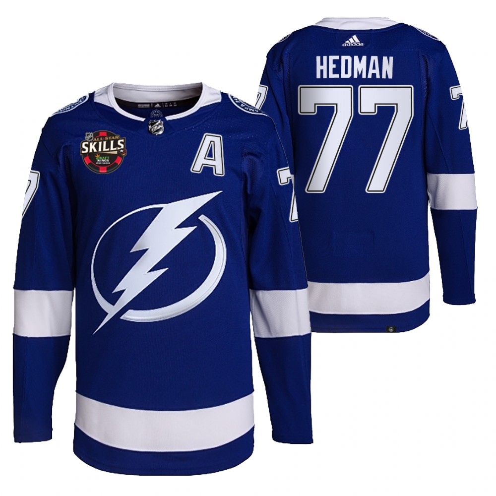 Victor Hedman Tampa Bay Lightning Blue 2022 NHL All-Star Skills Winner Patch Jersey