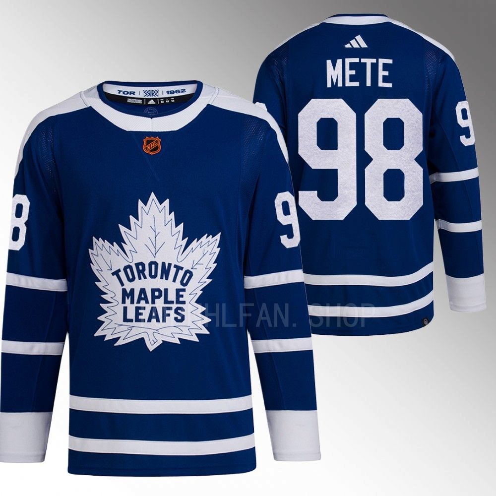 Victor Mete 2022 Toronto Maple Leafs Blue Reverse Retro 2.0 Authentic Primegreen Jersey