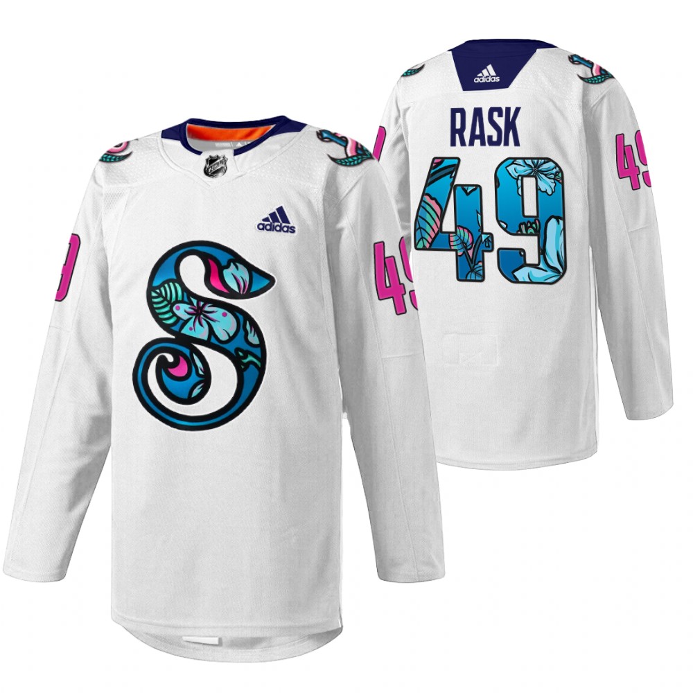 Victor Rask Kraken Pride Night Jersey White Warmup