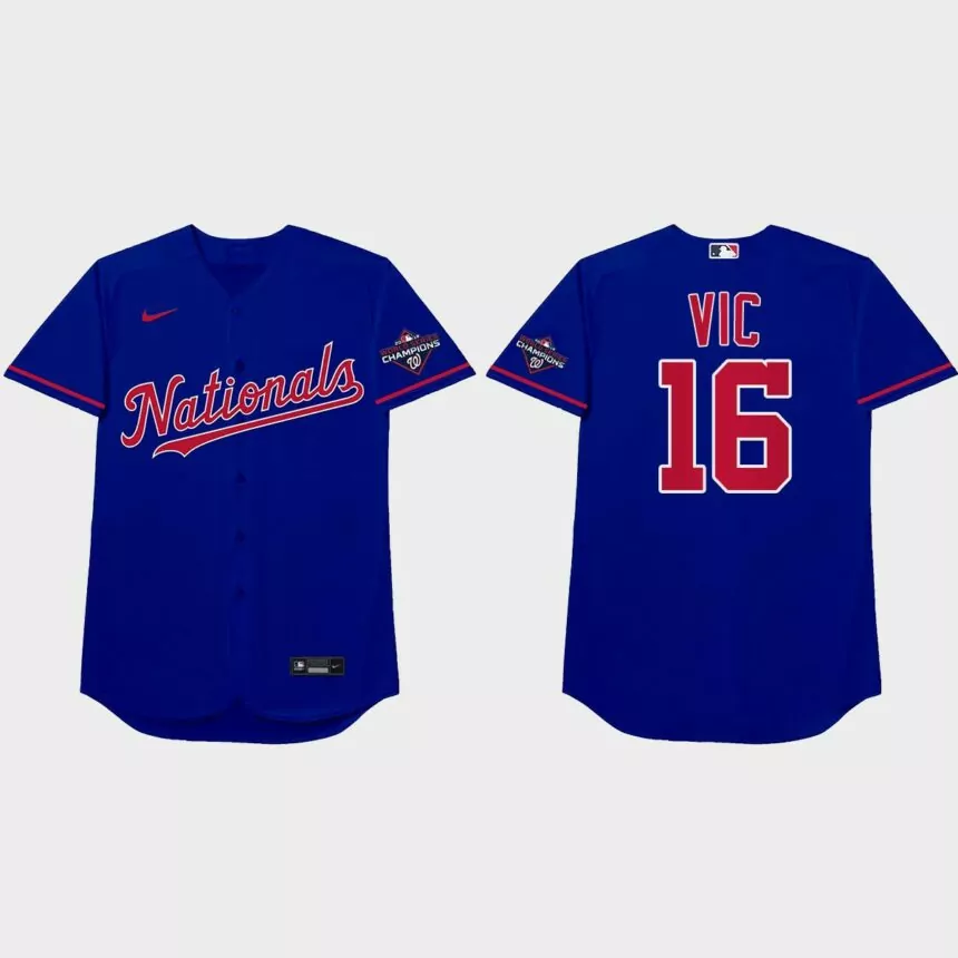 Victor Robles 2021 Players’ Weekend Vic Nickname Jersey – Royal