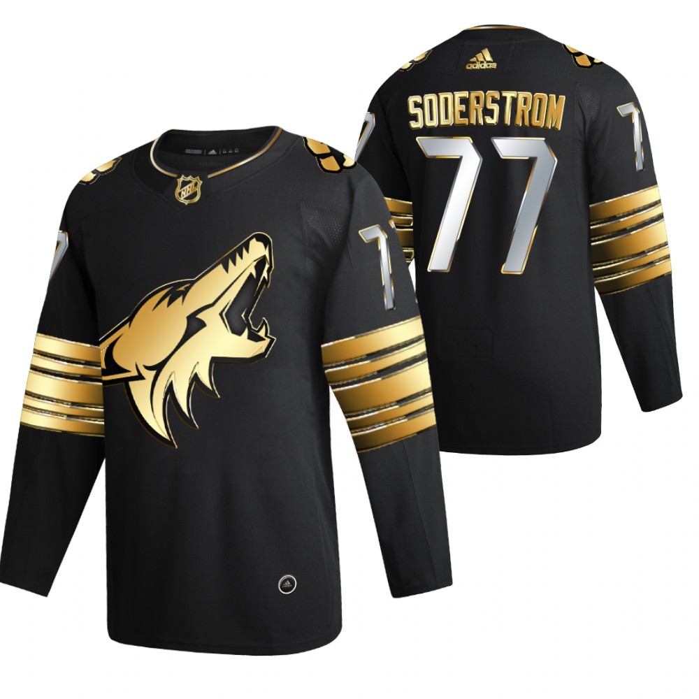 Victor Soderstrom Arizona Coyotes Black Golden Edition Jersey Limited Authentic