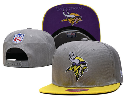 Vikings Gray Snapback Hat - -TX