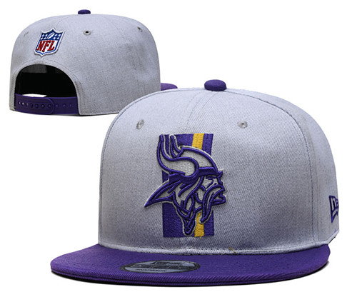 Vikings Gray Snapback Hat --YD