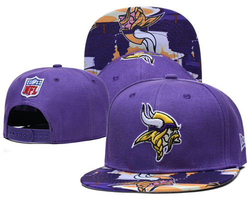 Vikings Team Logo Purple Adjustable Hat LH