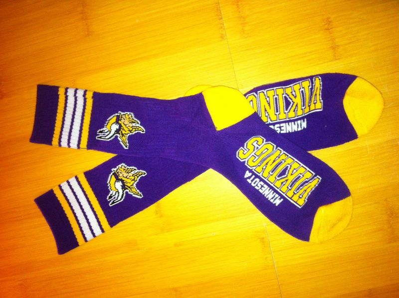 Vikings Team Logo Purple NFL Socks