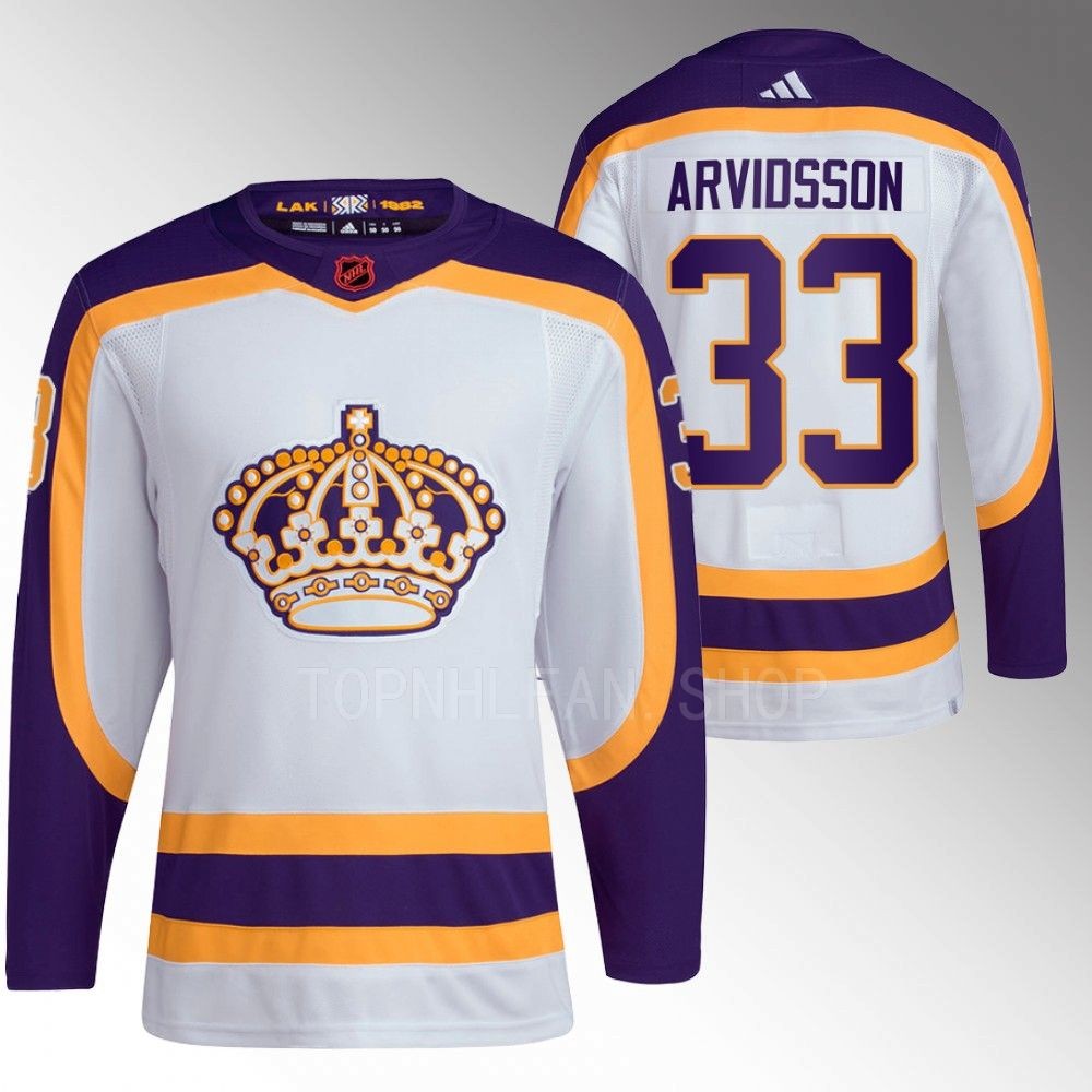 Viktor Arvidsson 2022 Los Angeles Kings White Reverse Retro 2.0 Authentic Primegreen Jersey