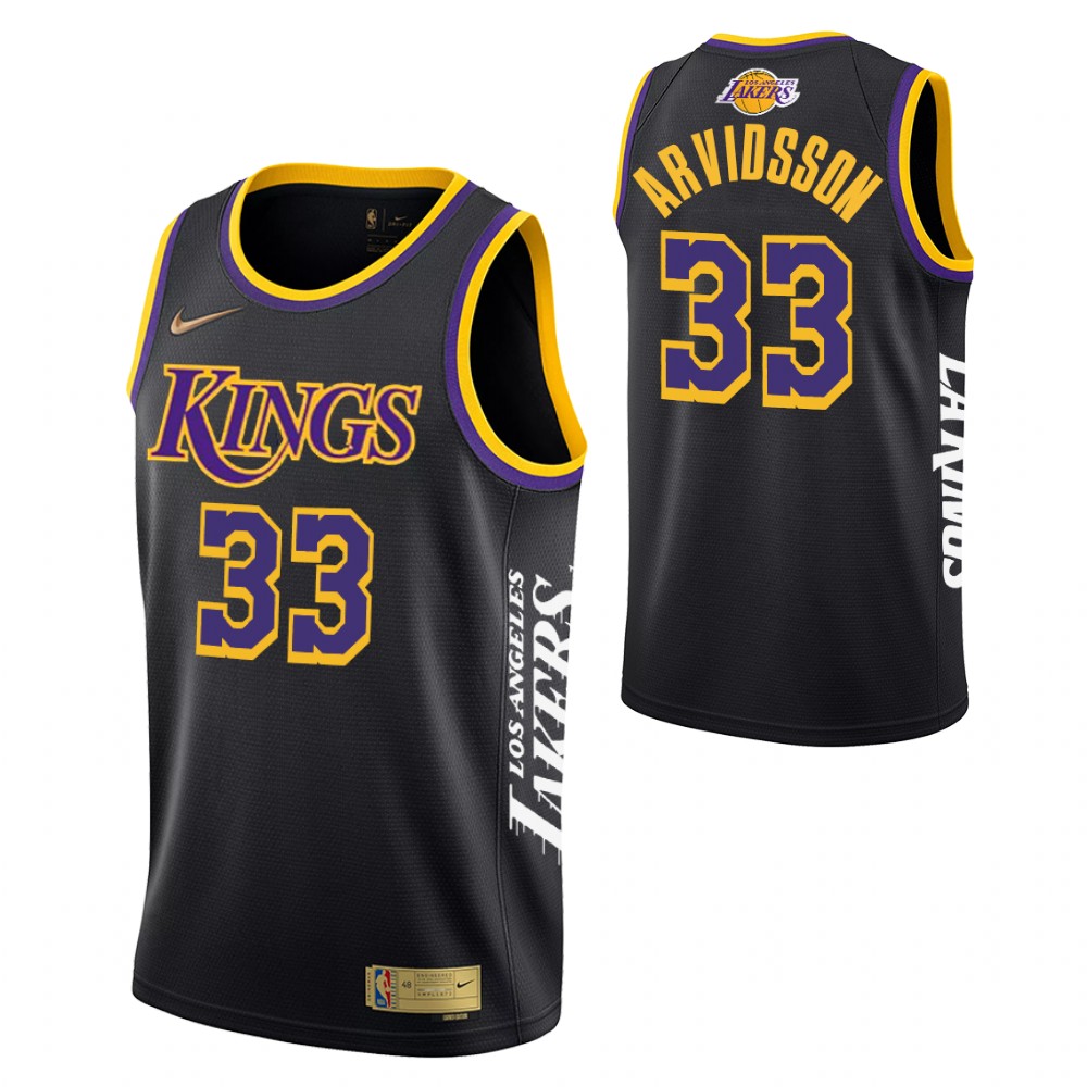 Viktor Arvidsson Jersey Los Angeles Kings Lakers Night Black Hybrid Tank