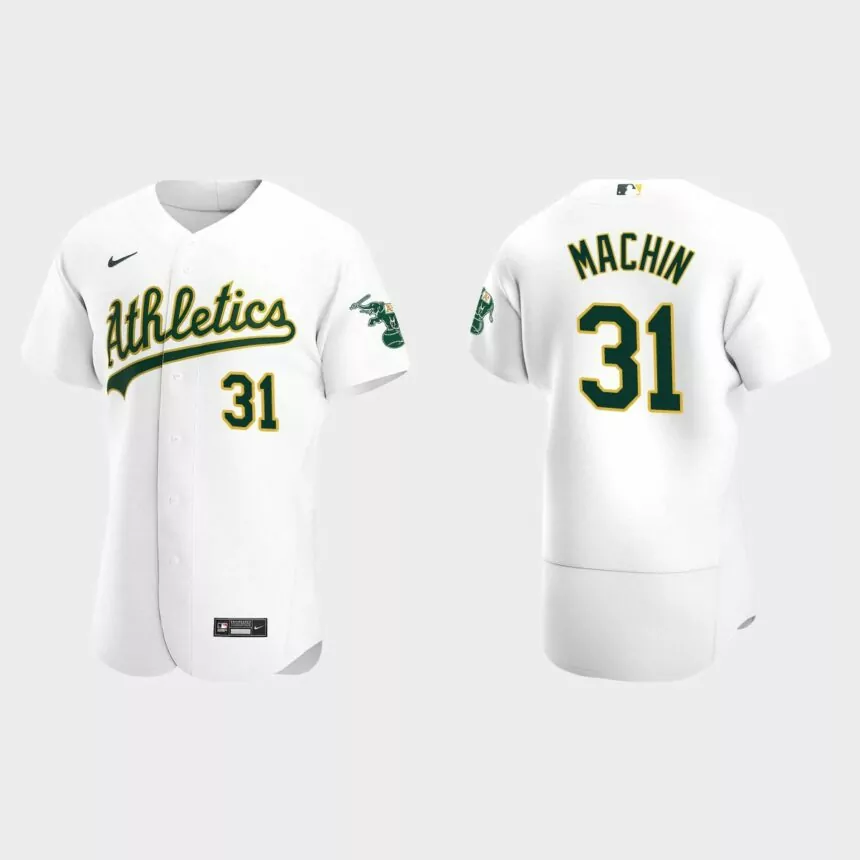 Vimael Machin Oakland Athletics Authentic Home Jersey – White