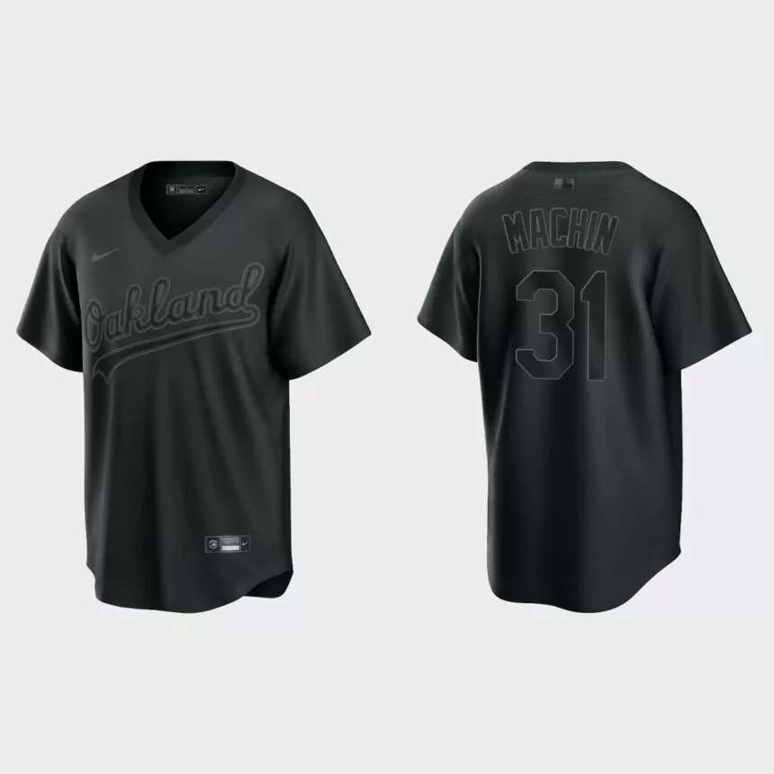 Vimael Machin Oakland Athletics Pitch Black Fashion Replica Jersey – Black