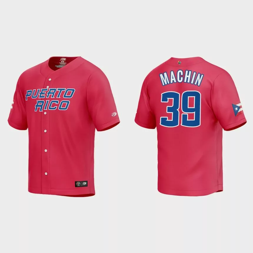 Vimael Machin Puerto Rico Baseball 2023 World Baseball Classic Jersey – Red