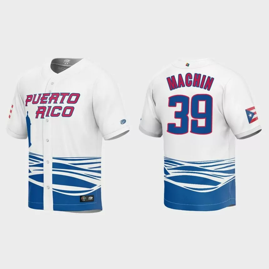 Vimael Machin Puerto Rico Baseball 2023 World Baseball Classic Jersey – White