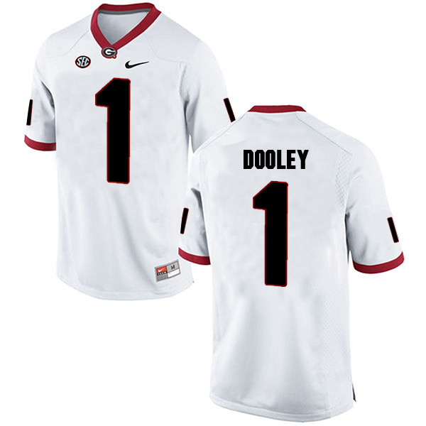 Vince Dooley Georgia Bulldogs Men's Jersey - #1 NCAA White Limited Away