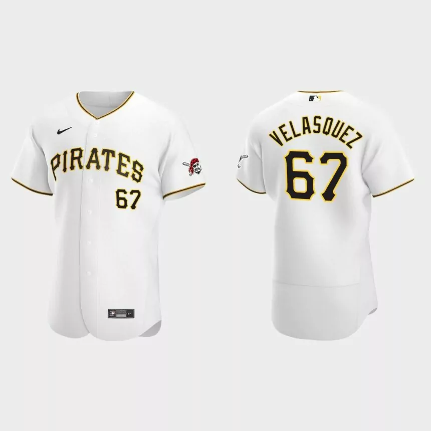 Vince Velasquez Pittsburgh Pirates Authentic Home Jersey – White