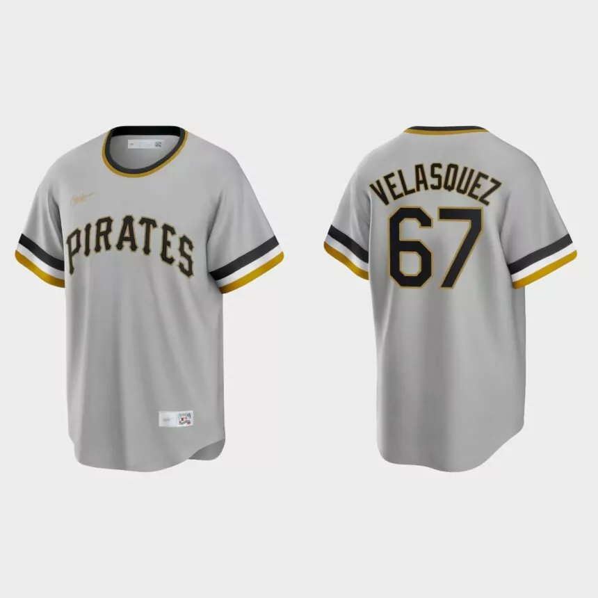 Vince Velasquez Pittsburgh Pirates Cooperstown Collection Road Jersey – Gray