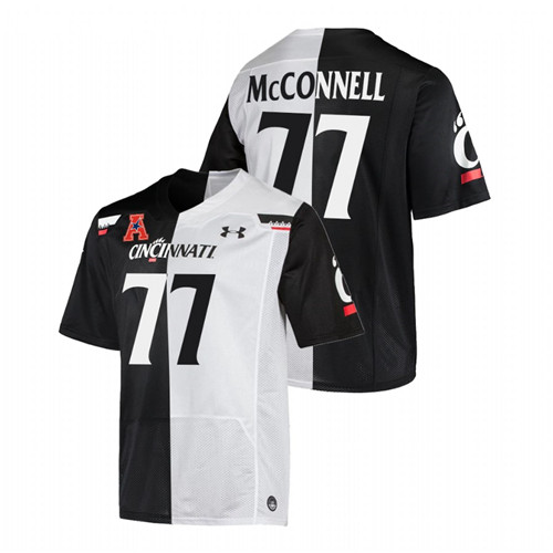 Vincent McConnell Cincinnati Bearcats Black White 2021-22 Split Edition College Football Jersey