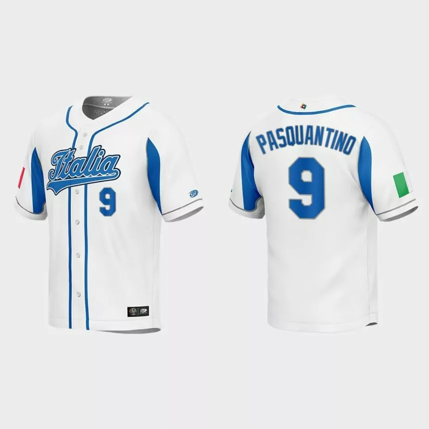 Vinnie Pasquantino Italy Baseball 2023 World Baseball Classic Jersey – White