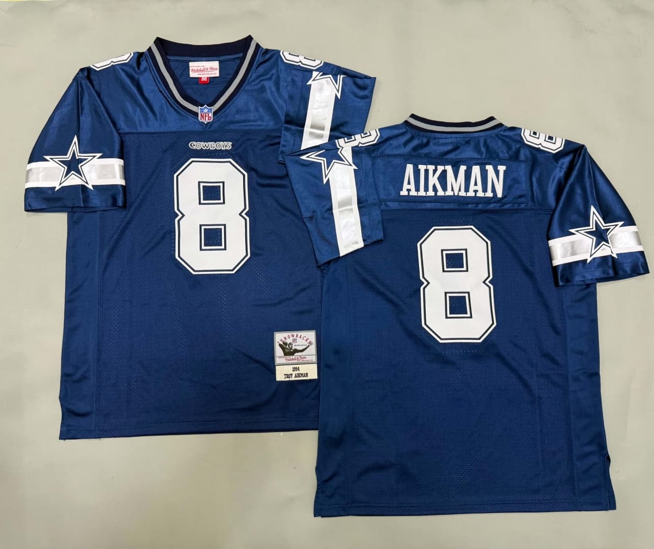 Vintage   Starter Dallas Cowboys Troy Aikman  #8 Blue Jersey