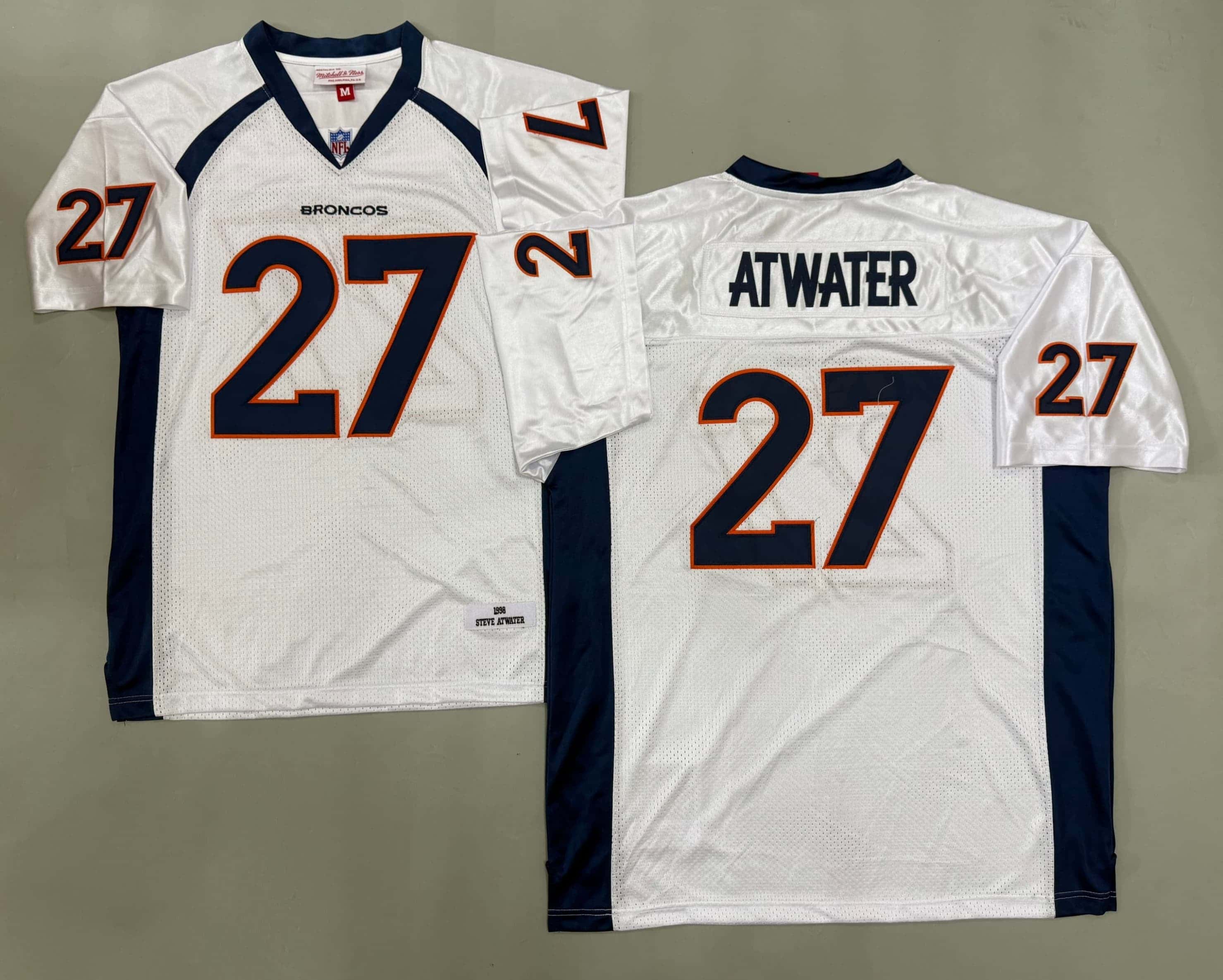 Vintage  Mitchell & Ness NFL Denver Broncos Steve Atwater 27  Football  Jersey