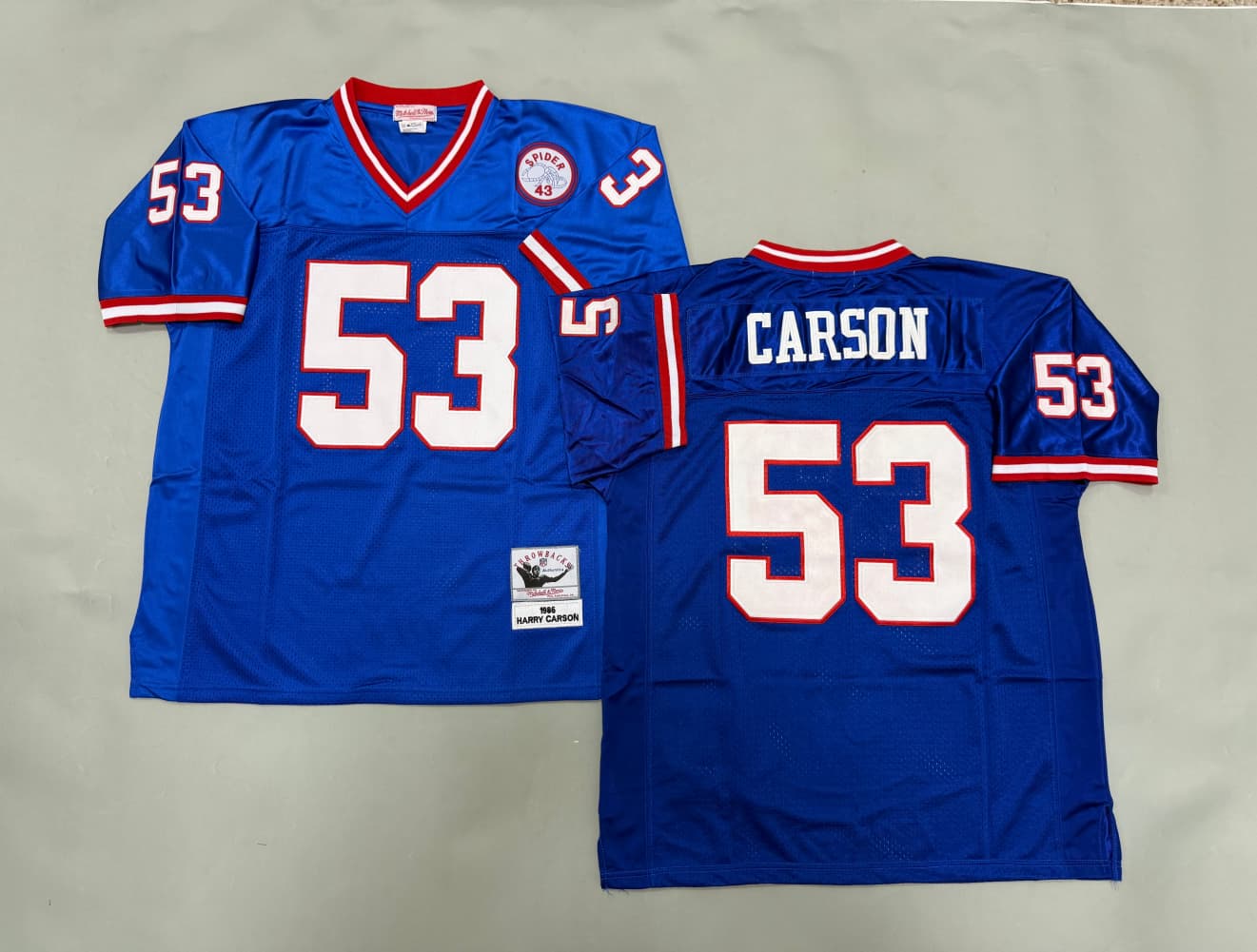 Vintage Harry Carson #53 Giants Throwback Stitched  Jersey