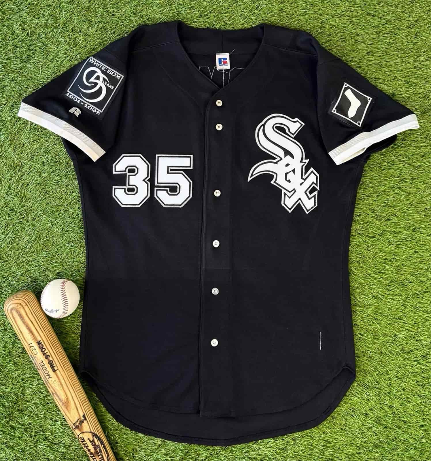 Vintage Russell Diamond MLB Chicago White Sox THOMAS #35 Jersey