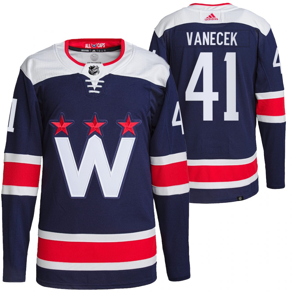 Vitek Vanecek Washington Capitals Navy Alternate Primegreen Authentic Pro Jersey