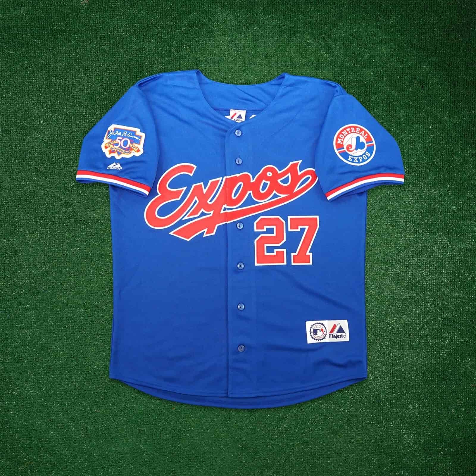 Vladimir Guerrero 1997 Montreal Expos Jackie 50th Anniv. Men's Alt Blue Jersey
