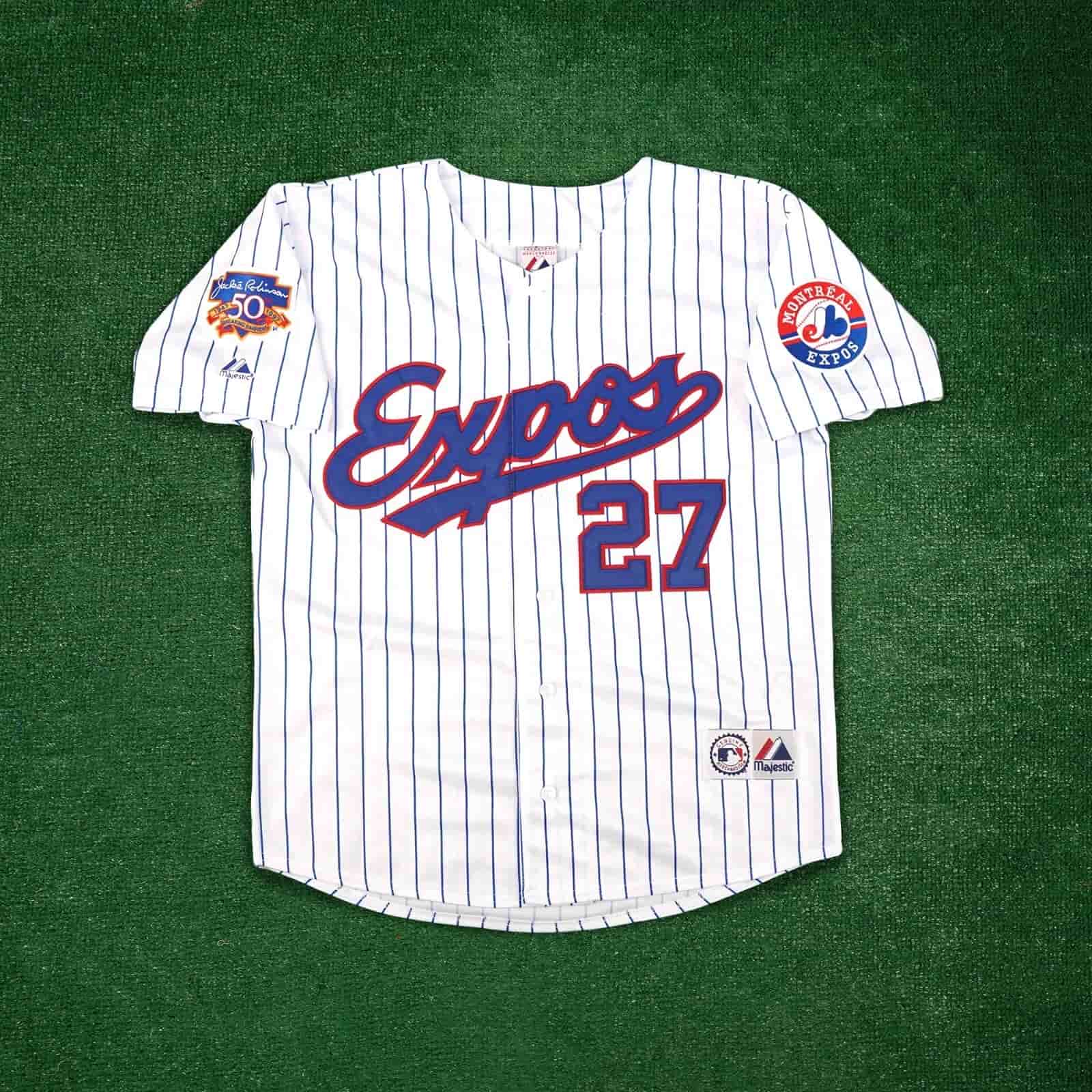 Vladimir Guerrero 1997 Montreal Expos Jackie 50th Anniv. Men's Home White Jersey
