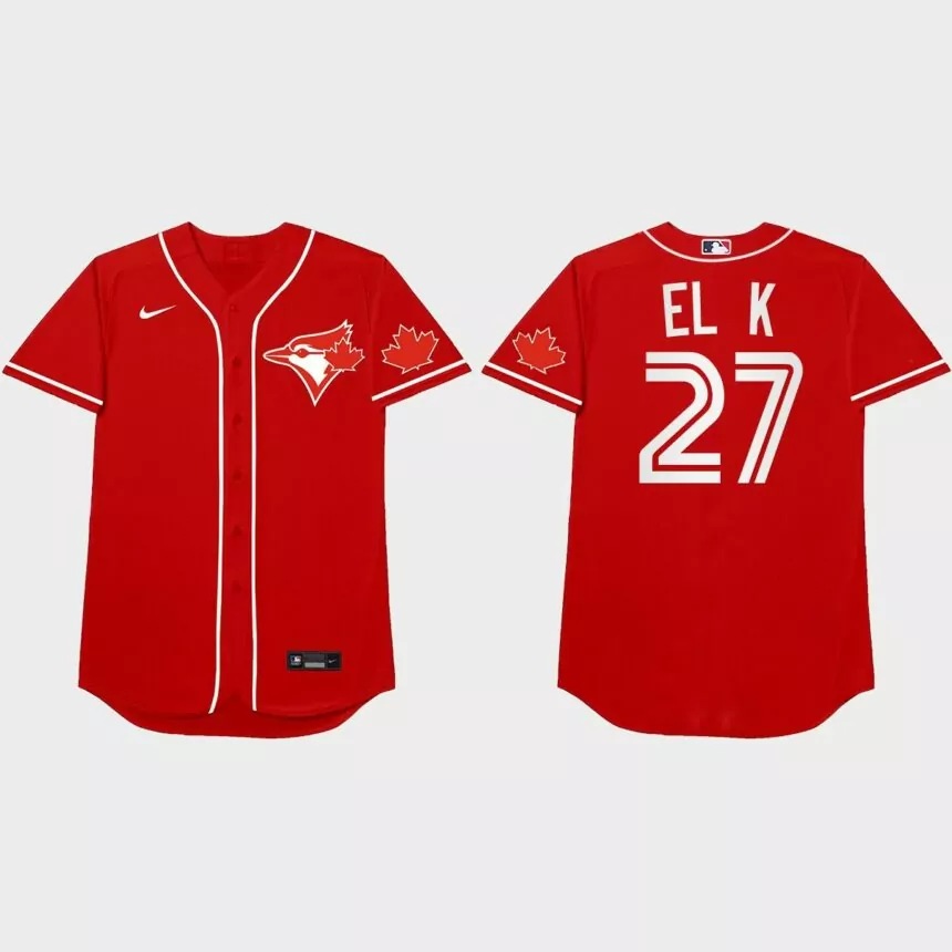 Vladimir Guerrero Jr. 2021 Players’ Weekend El K Nickname Jersey – Red