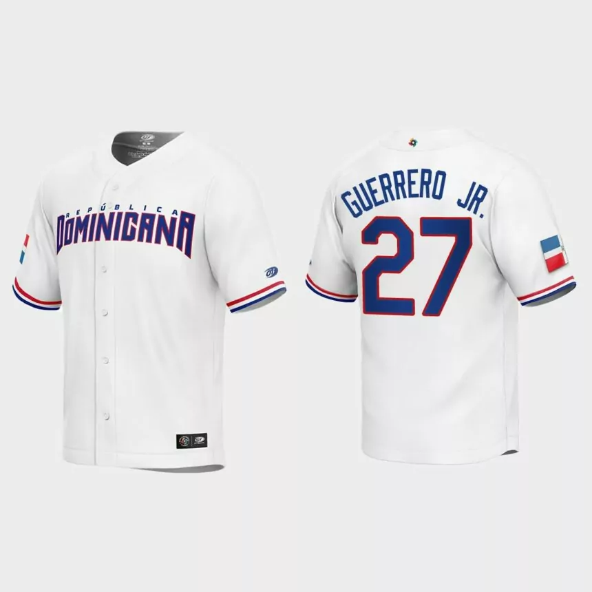 Vladimir Guerrero Jr. Dominican Republic Baseball 2023 World Baseball Classic Replica Jersey – White
