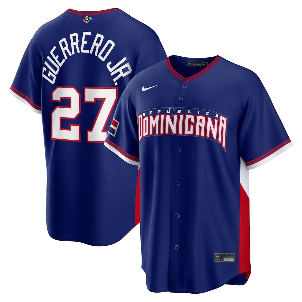 Vladimir Guerrero Jr. Dominican Republic Baseball Nike 2026 World Baseball Classic Road Stadium Jersey - Royal