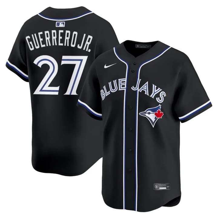 Vladimir Guerrero Jr. Toronto Blue Jays Black Jersey - All Stitched