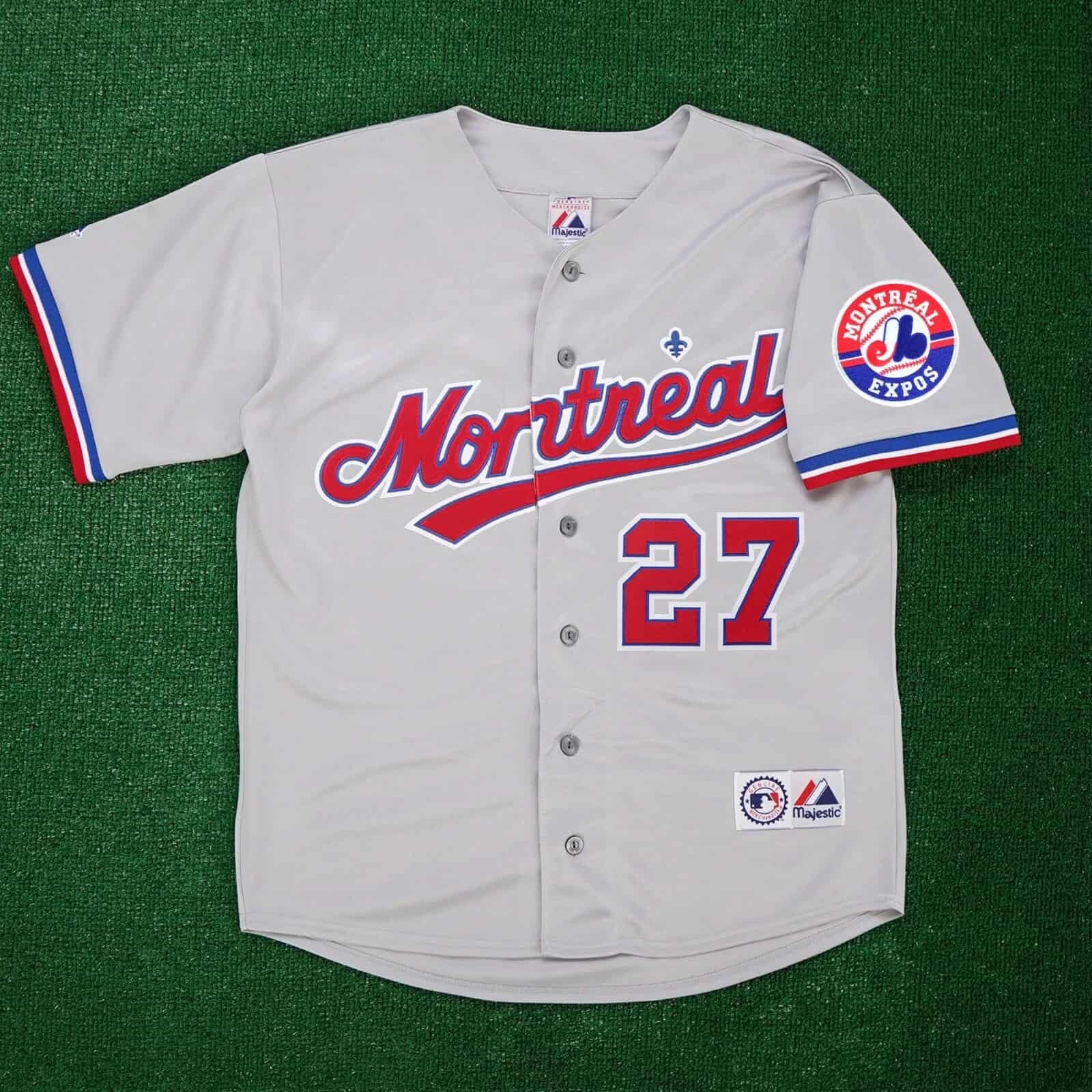 Vladimir Guerrero Montreal Expos Road w Team Patch Grey Jersey Men's