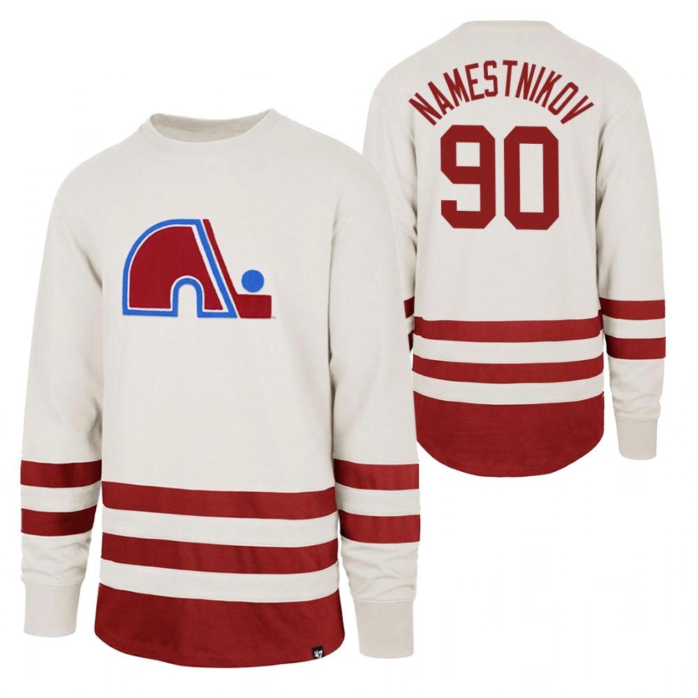 Vladislav Namestnikov Quebec Nordiques Center Ice Crew White Retro Cotton Jersey