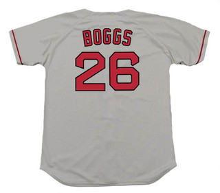 WADE BOGGS Boston Red Sox 1990 Majestic Throwback Away Baseball Jersey