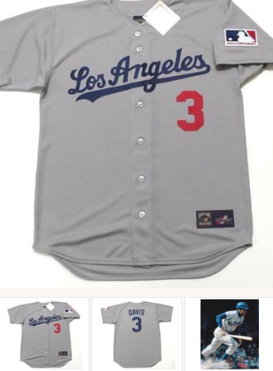 WILLIE DAVIS Los Angeles Dodgers 1969 Away Majestic Throwback Baseball Jersey