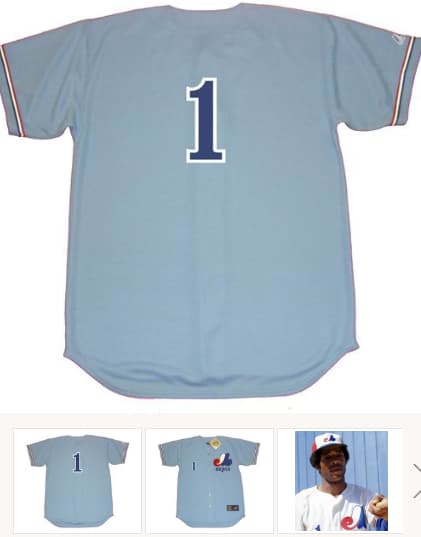 WILLIE DAVIS Montreal Expos 1974 Majestic Cooperstown Away Baseball Jersey