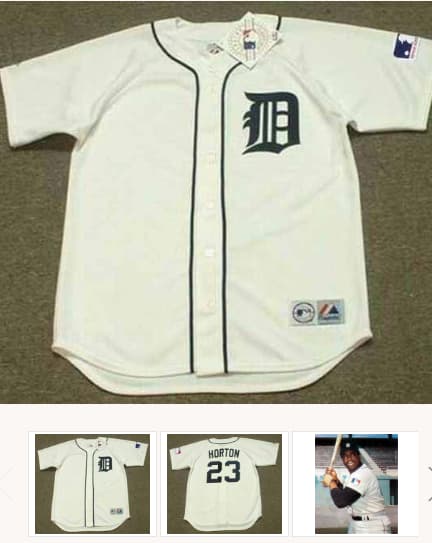 WILLIE HORTON Detroit Tigers 1969 Home Majestic Throwback Baseball Jersey