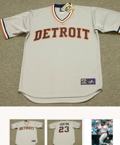 WILLIE HORTON Detroit Tigers 1972 Away Majestic Throwback Baseball Jersey