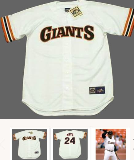 WILLIE MAYS San Francisco Giants 1980's Home Majestic Baseball Throwback Jersey