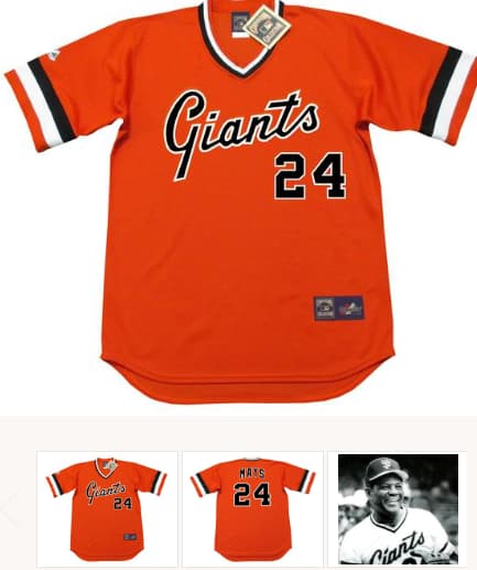 WILLIE MAYS San Francisco Giants Majestic Cooperstown Alternate Baseball Jersey