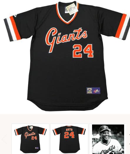 WILLIE MAYS San Francisco Giants Majestic Cooperstown Away Baseball Jersey