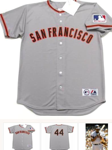 WILLIE McCOVEY San Francisco Giants 1969 Majestic Throwback Away Baseball Jersey