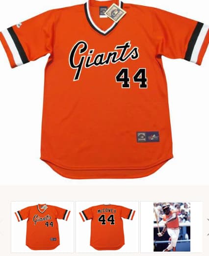 WILLIE McCOVEY San Francisco Giants 1978 Majestic Cooperstown Alternate Jersey