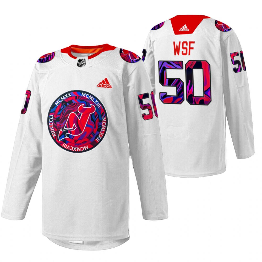 WSF Devils Gender Equality Night Jersey White Warm-up