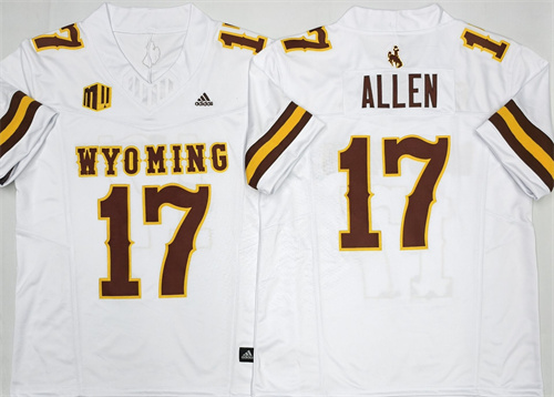 WYOMING Cowboys White #17 ALLEN